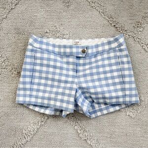 J. Crew Light Blue Checkered Women's Shorts